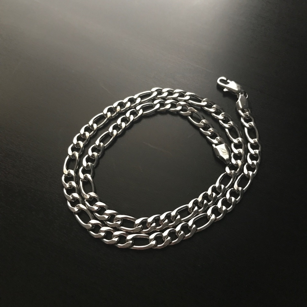 Silver Figaro Chain 18 Inch - Picture 6 of 8